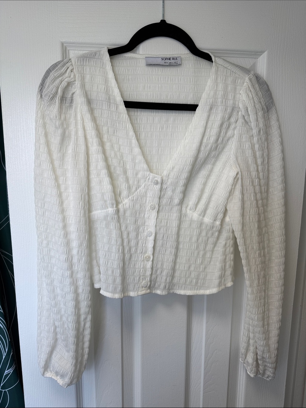 SOPHIE RUE - White Textured Blouse